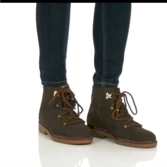 Hush Puppies Catelyn Dark Brown Hiking Ankle Boots Size 8 - Picture 9 of 9